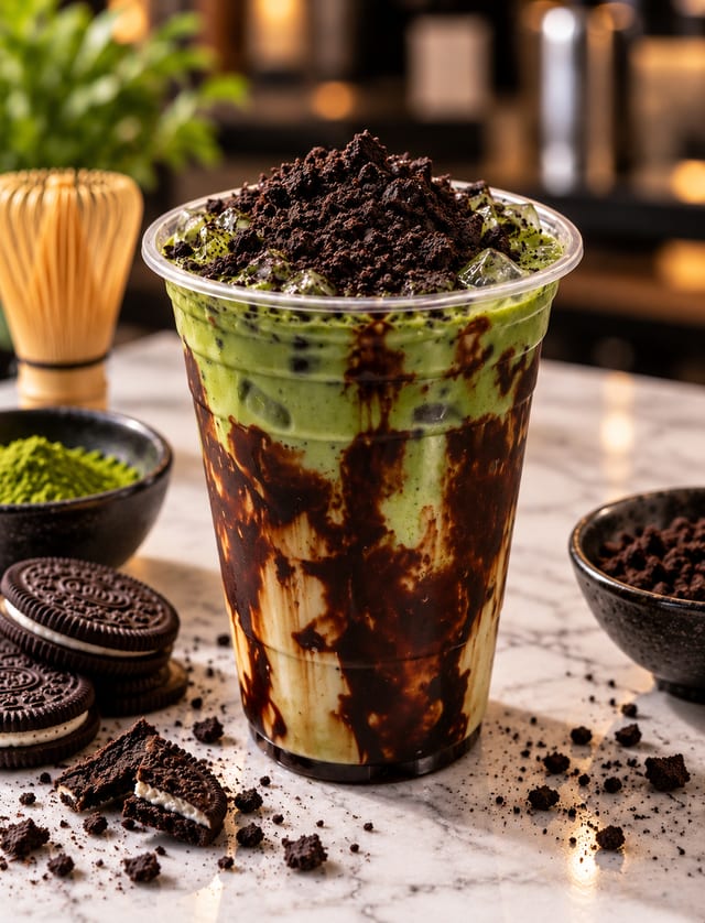 Cookies and Cream Matcha.