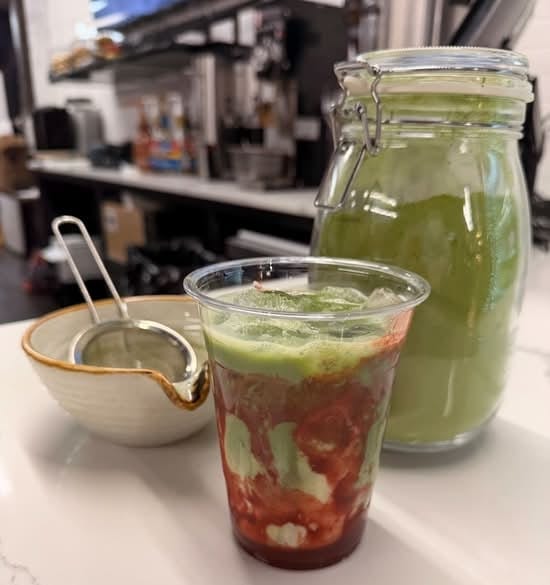 Strawberry Matcha.